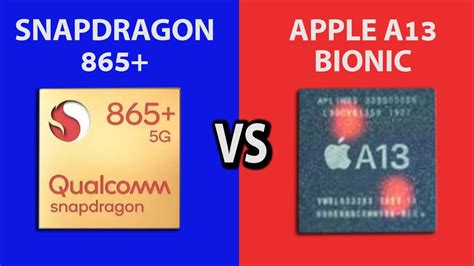 a13 bionic vs snapdragon 865